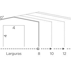 schematic drawing of a delta with wall height of 6m with span sizes and gate sizes