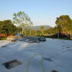 the floor is polished and ready, first galvanized parts unloaded